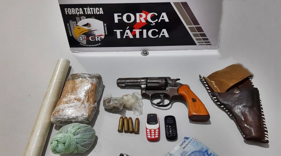 Força Tática prende homem na Vila Operária por tráfico de droga e porte ilegal de arma de fogo 1