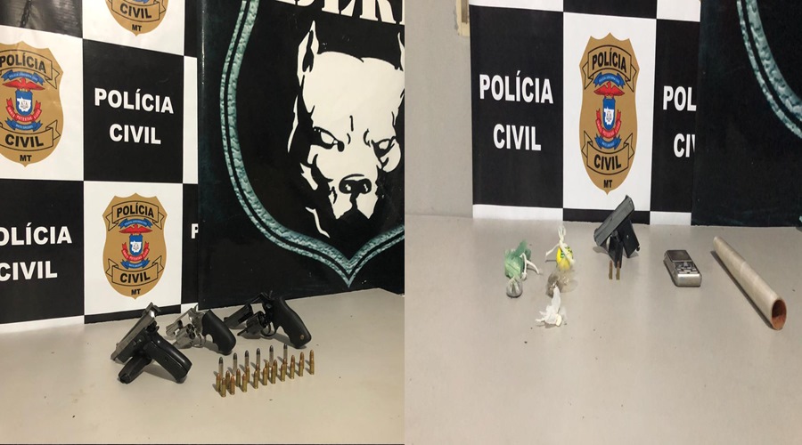 Em duas ações precisas investigadores da Derf apreendem quatro armas,drogas e coloca na cadeia três suspeitos 1