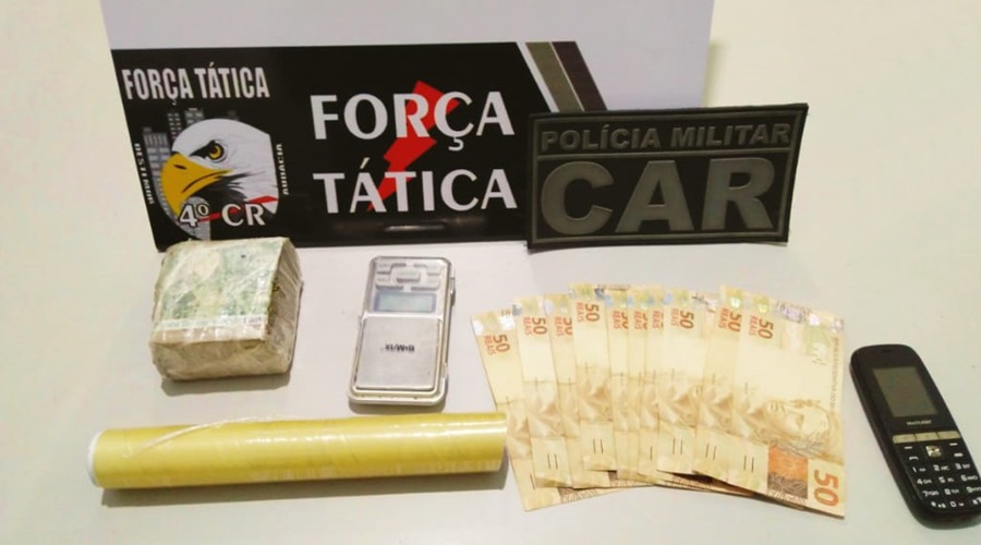 Grupo CAR prende suspeito com maconha e apetrechos para o embalo de drogas 1