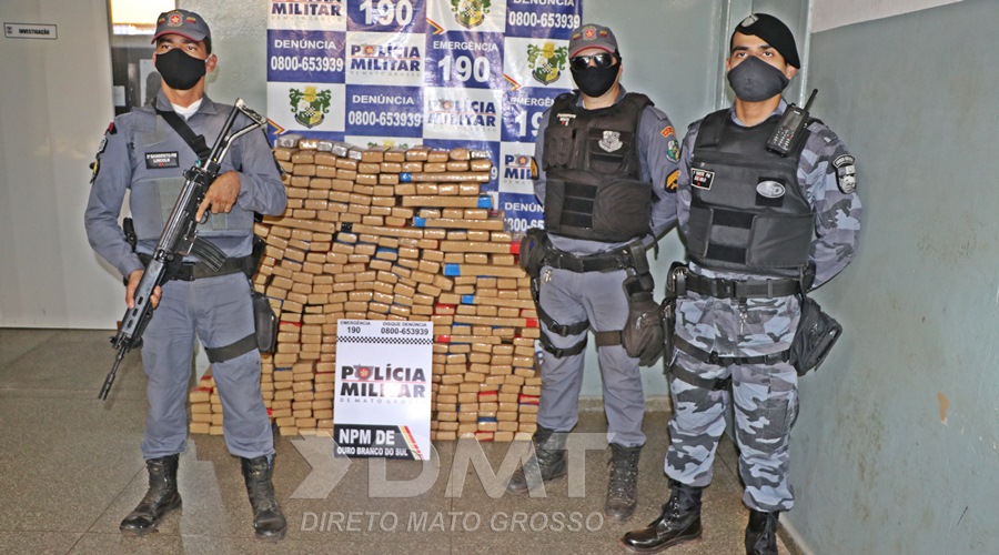 PM de Ouro Branco do Sul apreende mais de 400 Kg de maconha e recupera veiculo clonado que era usado para o transporte da droga 1