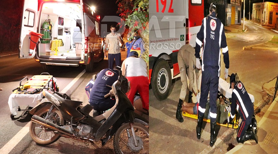 Dois acidentes envolvendo motocicletas foram registrados na noite desta sexta-feira (03) em Rondonópolis MT 1