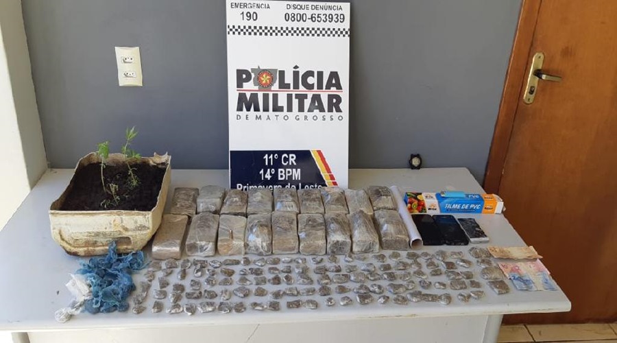 Em Primavera do Leste, PM prende três e encontra 18 tabletes de maconha enterrados 1