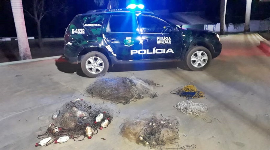 Polícia Militar Ambiental apreende apetrechos usados em pesca predatória na região de São Lourenço de Fatima MT 1