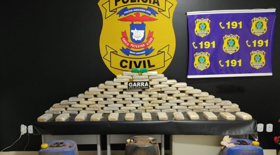 Trabalho conjunto entre PRF e PC resulta na apreensão de 100 kg de pasta base de cocaína 1