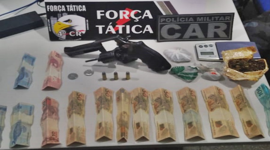 Força Tática prende suspeito de latrocínio com arma e drogas em Rodonópolis 1