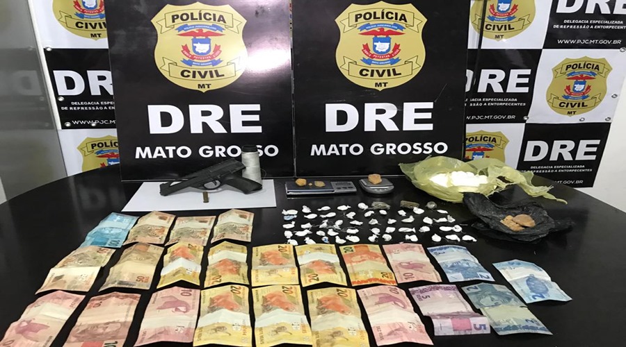 Polícia Civil prende traficante com porções de maconha, pasta base e cocaína no bairro Tijucal 1