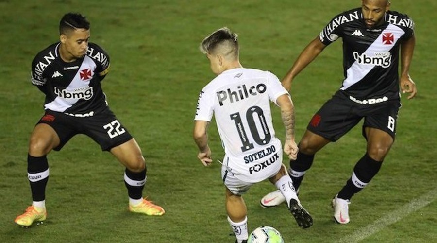 Santos cede empate duas vezes e fica no 2 a 2 com Vasco 1