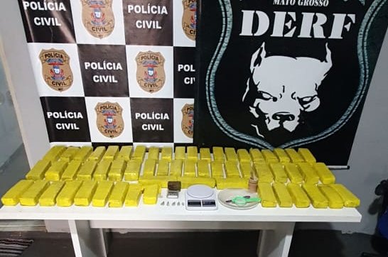 Derf de Rondonópolis prende mulher suspeita de tráfico e apreende mais de 50 Kg de droga 1