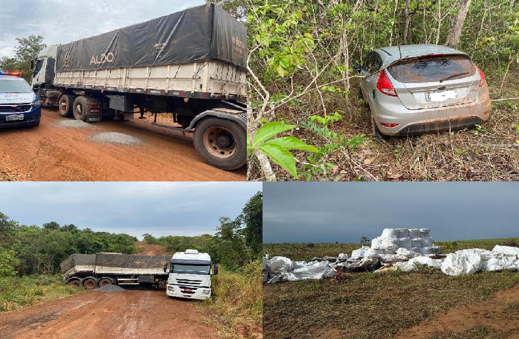 PM recupera carreta com carga de adubo e encontra outro veículo roubado em Guiratinga 1