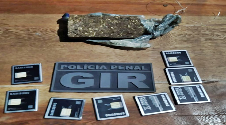 Policiais penais da PCE interceptam drone com baterias de celular e droga 1