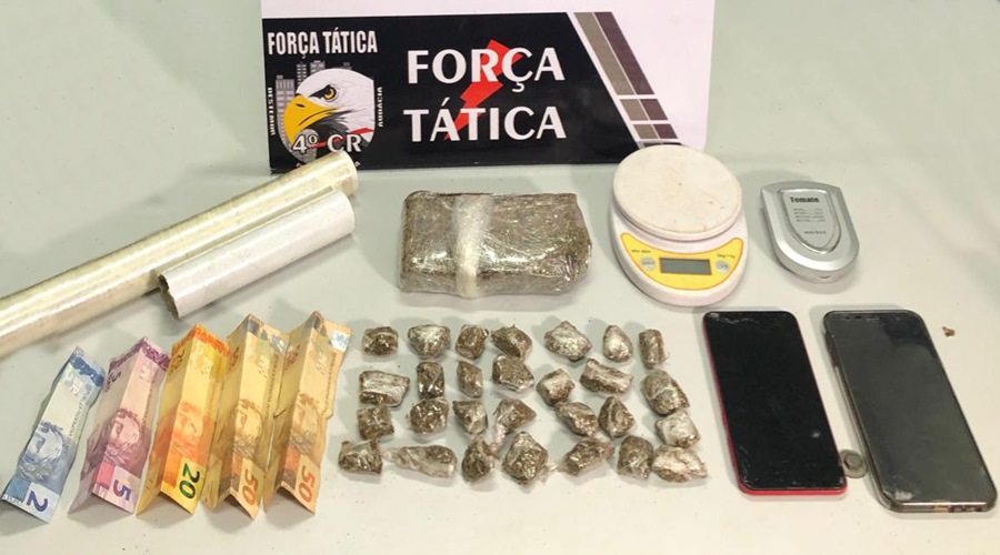 Em patrulhamento na Vila Mineira Força Tática prende casal por tráfico de entorpecente 1