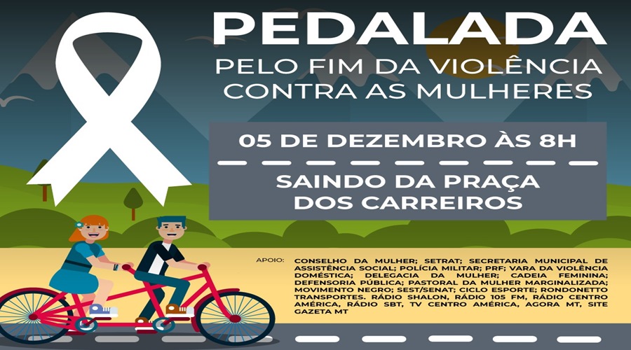 Laço Branco exalta tratamento digno às mulheres com pedalada neste sábado (05) 1