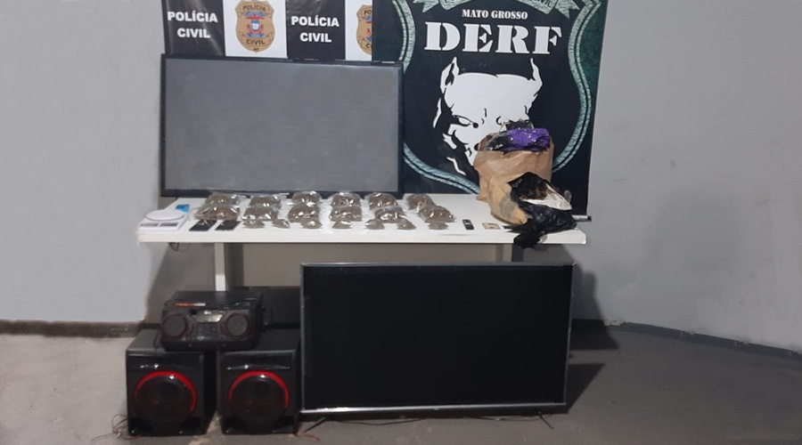 Investigadores da Derf prenderam mulher com várias passagens pela polícia em posse de grande quantidade skunk 1