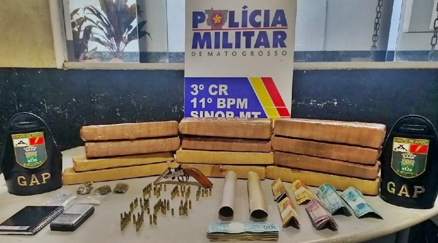 PM prende em Sinop casal membro de facção criminosa com 12 tabletes de maconha 1