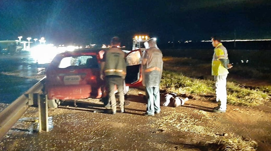 Motorista de 59 anos morre na BR 163 após perder controle do veiculo bater em um Guad Rail e capotar 1