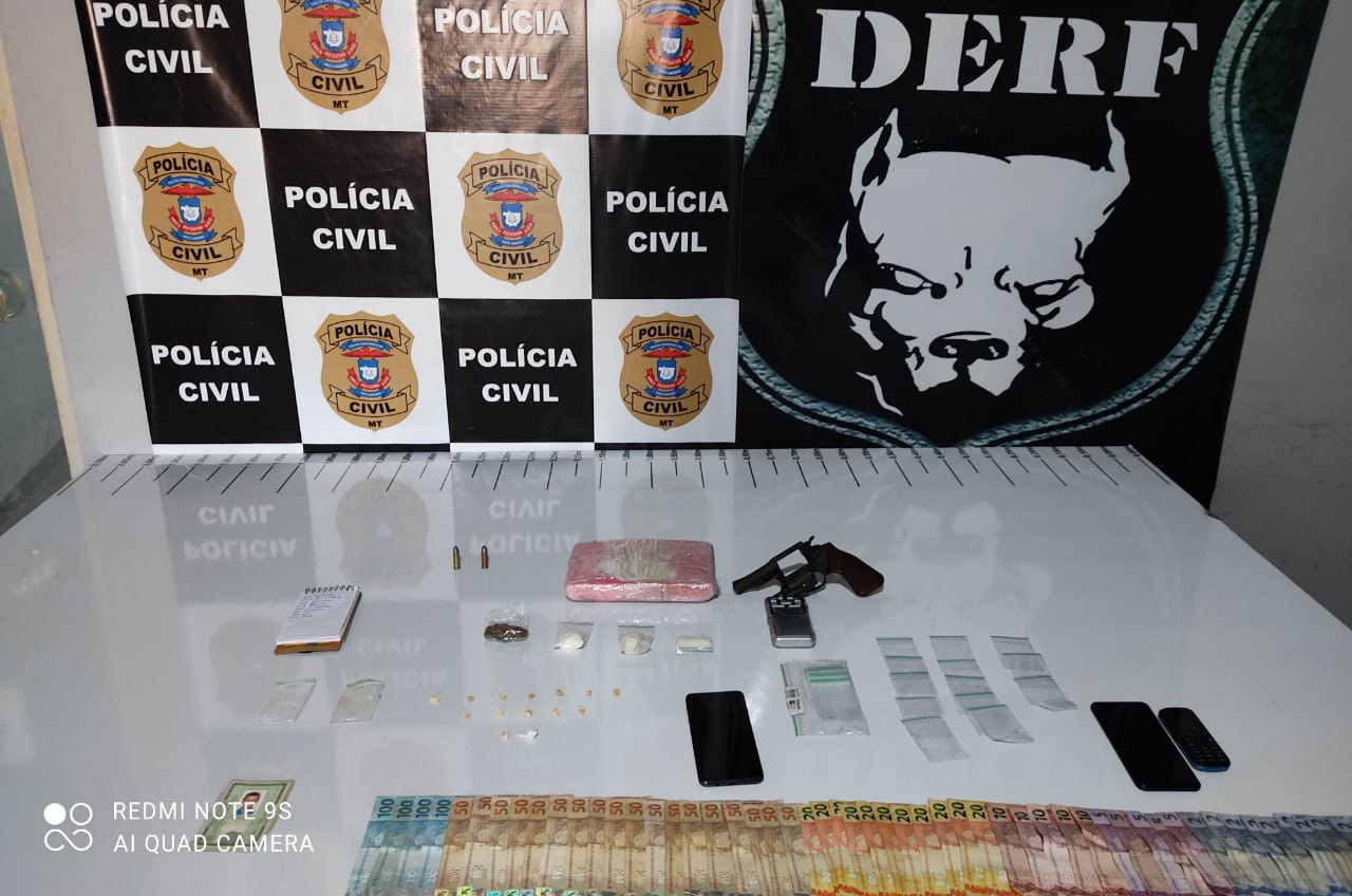 Cocaína pura, dinheiro e arma são apreendidas e jovens detidos em flagrante por tráfico na região da Vila Salmen 1