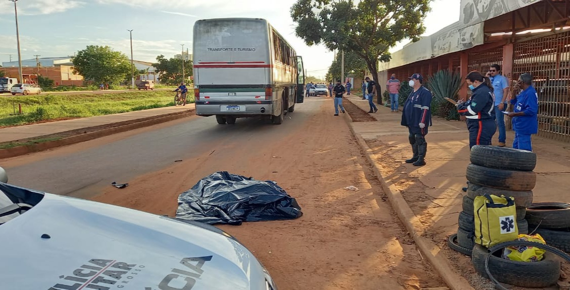 Motociclista morre após colidir moto em ônibus em Rondonópolis 1