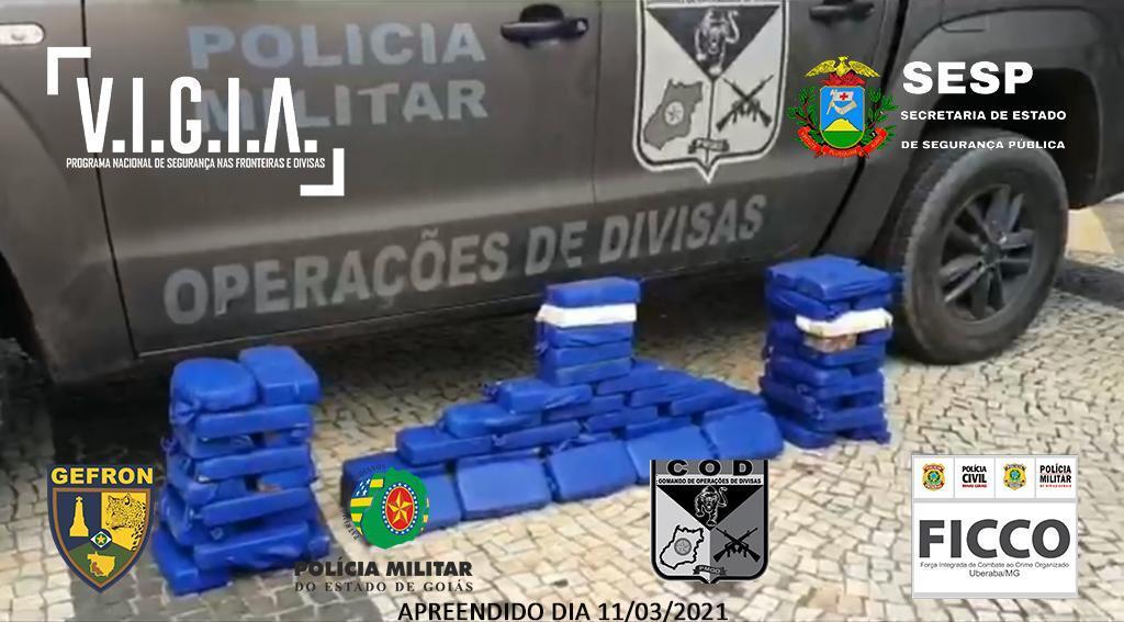 Ação conjunta prende suspeito e apreende 70 quilos de drogas 1