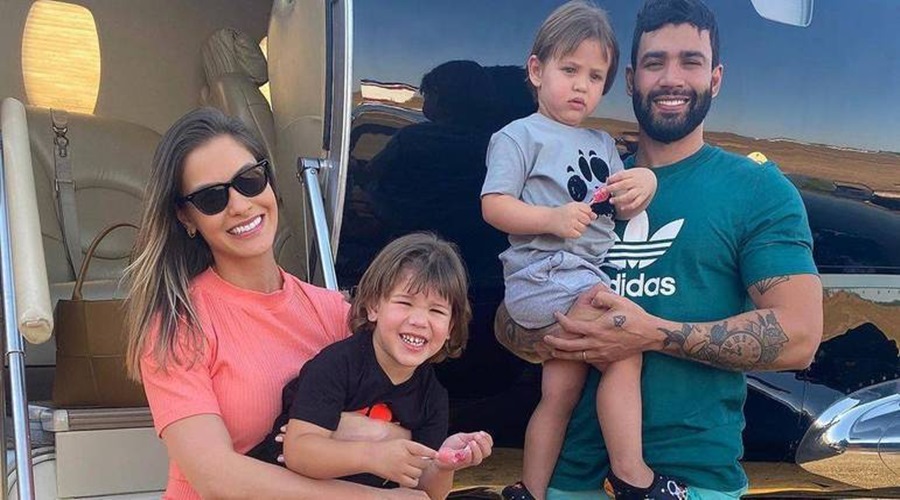 Andressa Suita exibe filhos e Gusttavo Lima dormindo juntos 1