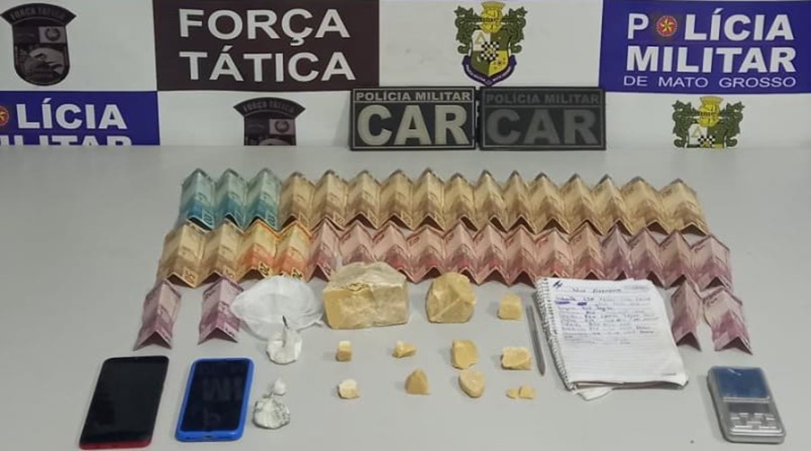 Grupo CAR apreende cerca de meio Kg de cocaína e prende dois suspeitos de tráfico de drogas em Rondonópolis 1