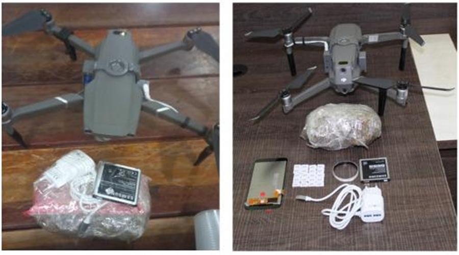 Policiais penais interceptam drone com materiais ilícitos 1