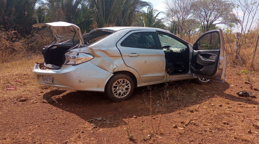 PM de Dom Aquino encontra carro capotado as margens da MT 344 com queixa de roubo 1