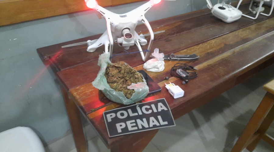 Policiais penais apreendem drone que sobrevoava o presidio da Mata Grande com droga e celular 1