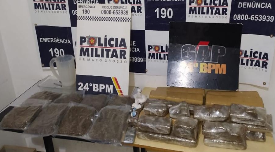 PM prende dois homens e apreende 20 kg de maconha em Cuiabá 1