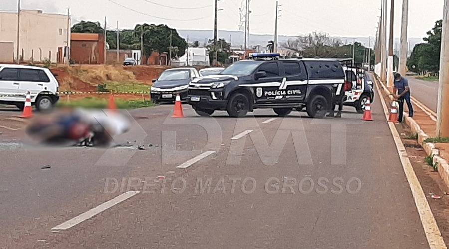 Motoqueiro morre durante colisão violenta na traseira de carro na Avenida dos Estudantes em Rondonópolis 1