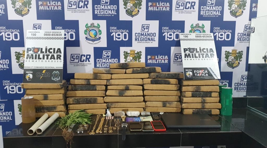 Foragido da justiça e esposa são presos com 35 kg de maconha, ecstazy e cocaína 1