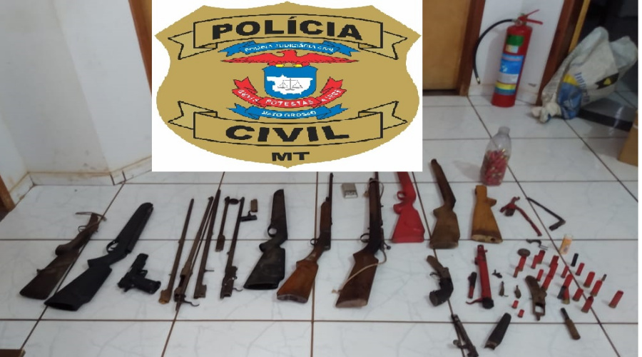 Policiais civis cumprem mandado de busca e apreendem arsenal de armas de fogo e munições 1