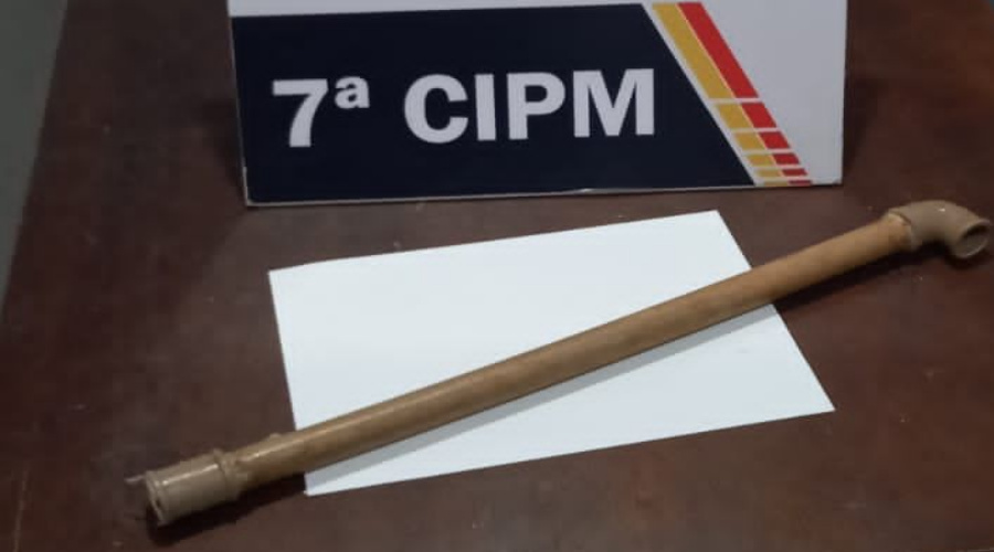 Marido agride a esposa com um pedaço de cano e é preso pela PM em Jáciara 1