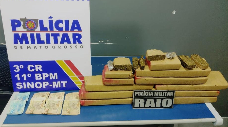 Trio é preso por tráfico de drogas em Sinop e 15 kg de maconha é apreendido 1