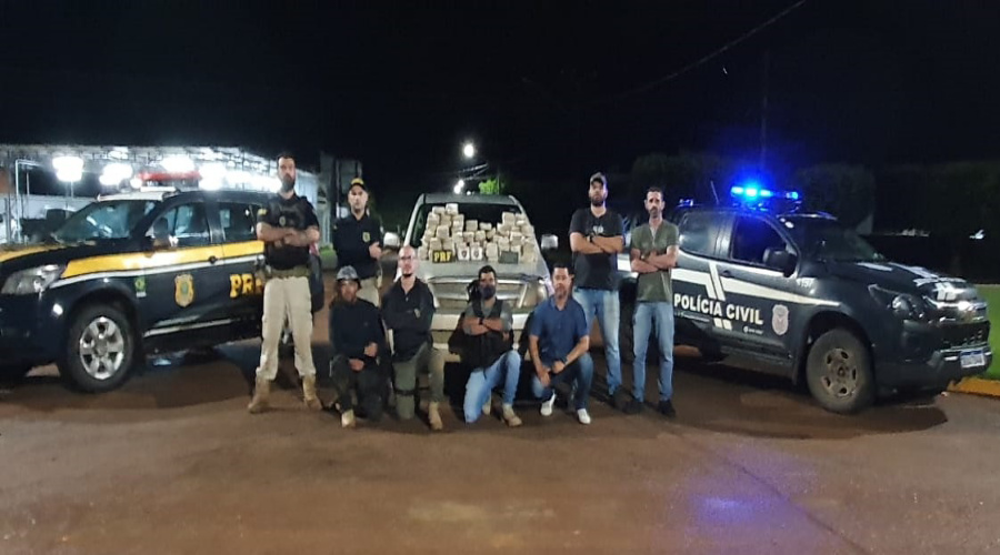 Ação entre a PJC e PRF resulta na apreensão de 50 quilos de pasta base de cocaína na zona rural de Campos de Júlio 1