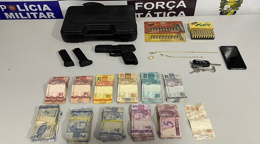 FT prende individuo com pistola 9mm e com grande quantidade de dinheiro sem procedência 1