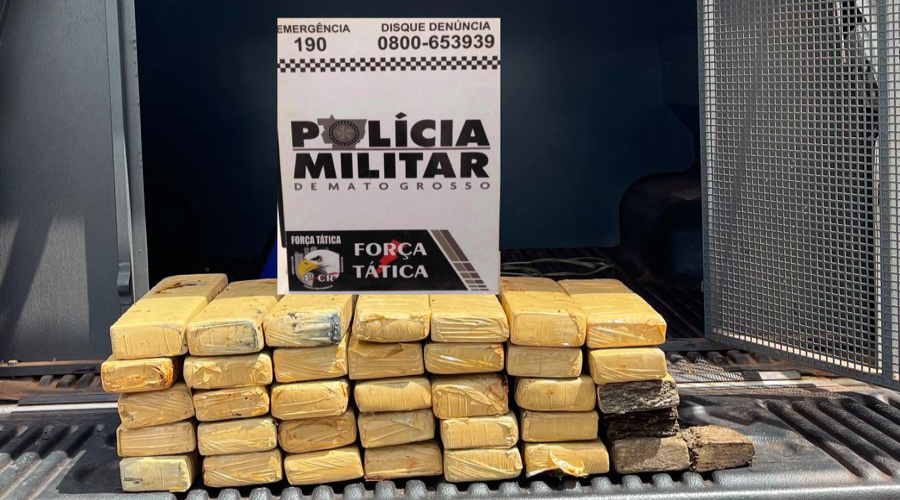 Ação da Força Tática resulta na apreensão de 33 tabletes de maconha 1