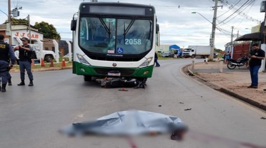 Motociclista morre em colisão envolvendo moto e um ônibus na capital Cuiabá MT 1