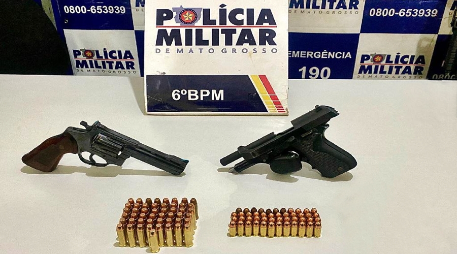 Mulher mototaxista é presa em Cáceres com duas armas de fogo e 96 munições 1