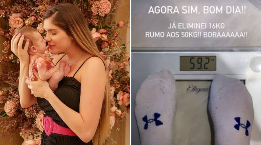 Bárbara Evans emagrece 16 kg um mês após parto da filha e diz: 'Rumo aos 50 kg' 1