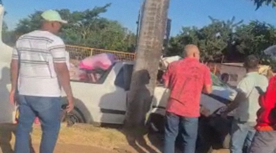 Motorista não percebe quebra-molas elevado na Avenida Bandeirantes, perde o controle de veículo e colide em árvore 1