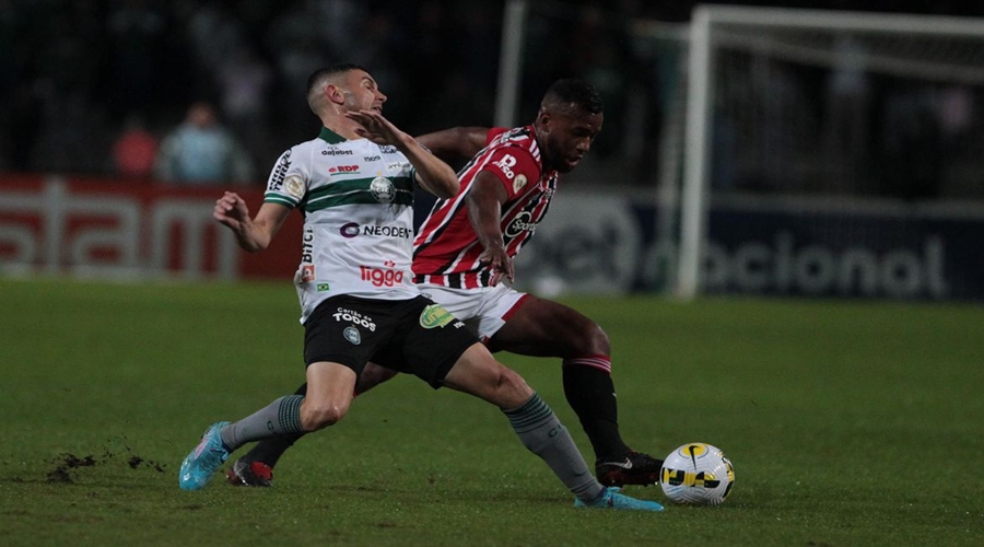 São Paulo e Coritiba empatam em 1 a 1 no Couto Pereira 1