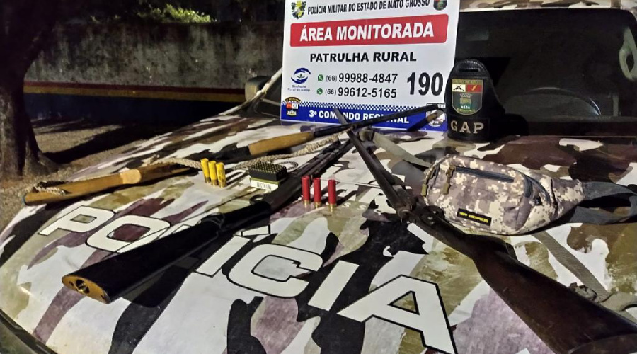 Patrulha Rural apreende três espingardas e prende dupla por porte ilegal de arma 1