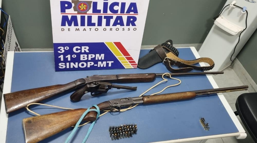 Idoso é preso por violência doméstica por posse de armas de fogo e munições 1