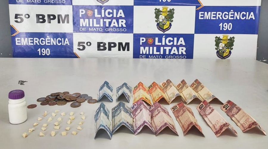 Durante patrulhamento PM prende suspeito de tráfico de drogas no centro de Rondonópolis 1