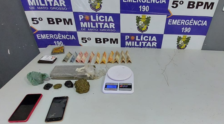 PM apreende entorpecentes e prende suspeitos de tráfico de drogas em Rondonópolis 1