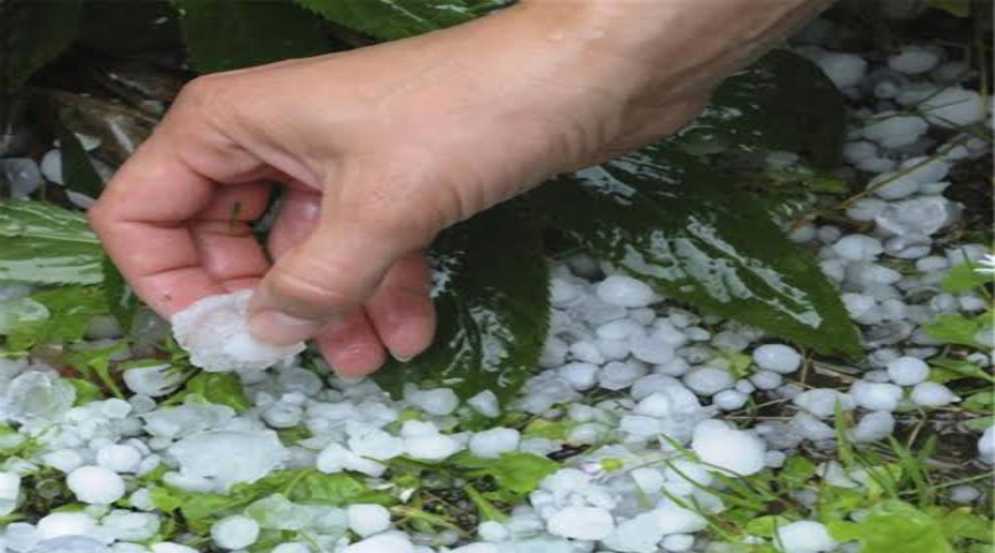 Chuva de granizo é registrada no município de Nobres 1