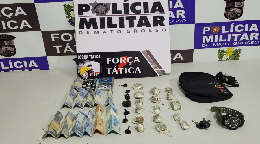 PM apreende menor envolvido no tráfico de drogas e apreende entorpecentes e moto irregular na Vila Canaã 1