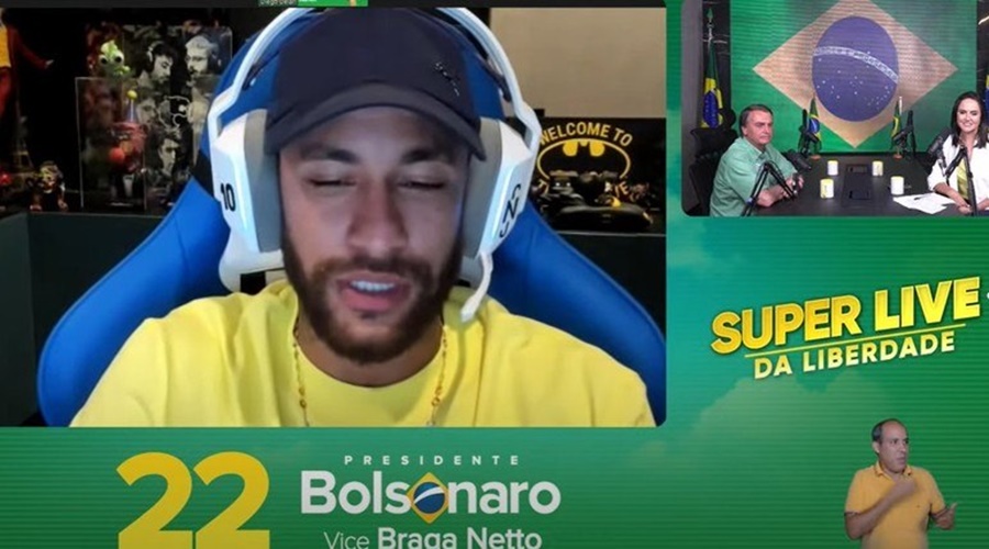 Live do candidato a reeleição Bolsonaro com personalidades e o atacante Neymar bate 1 milhão de acessos 1