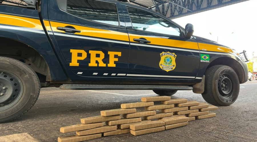 PRF apreende 28 tabletes de maconha em Cáceres/MT 1