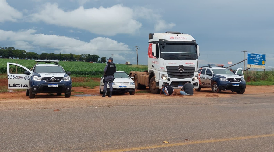 Carreteiro e outros três indivíduos são presos pela PM em Dom Aquino após furto e falsa comunicação de crime 1